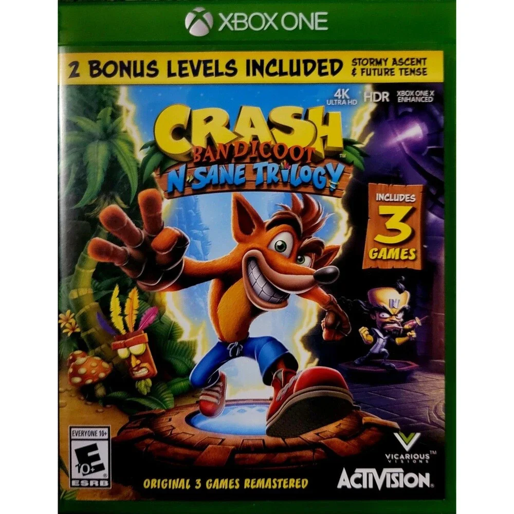 Crash Bandicoot N. Sane Trilogy (Microsoft Xbox One) Complete/ Tested/Fast Shipp